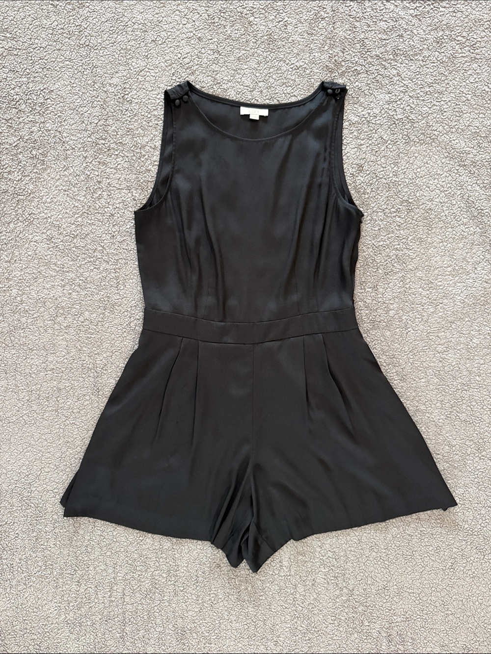 LOFT Black Sleeveless Tailored Romper